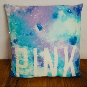 PINK Victoria's Secret Galaxy Print Pillow in Blue & Purple